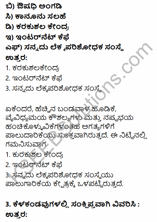 1st PUC Business Studies Question Bank Chapter 2 Forms of Business Organisation in Kannada 7
