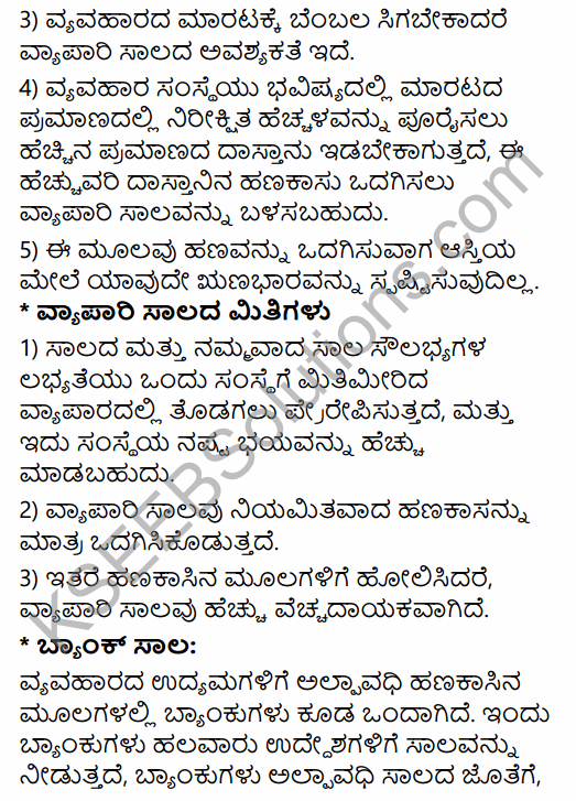 1st PUC Business Studies Question Bank Chapter 8 Sources of Business Finance in Kannada 17
