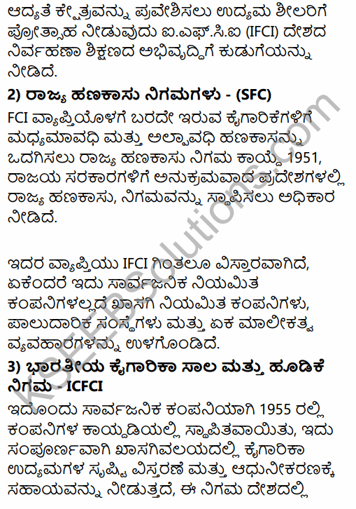 1st PUC Business Studies Question Bank Chapter 8 Sources of Business Finance in Kannada 21