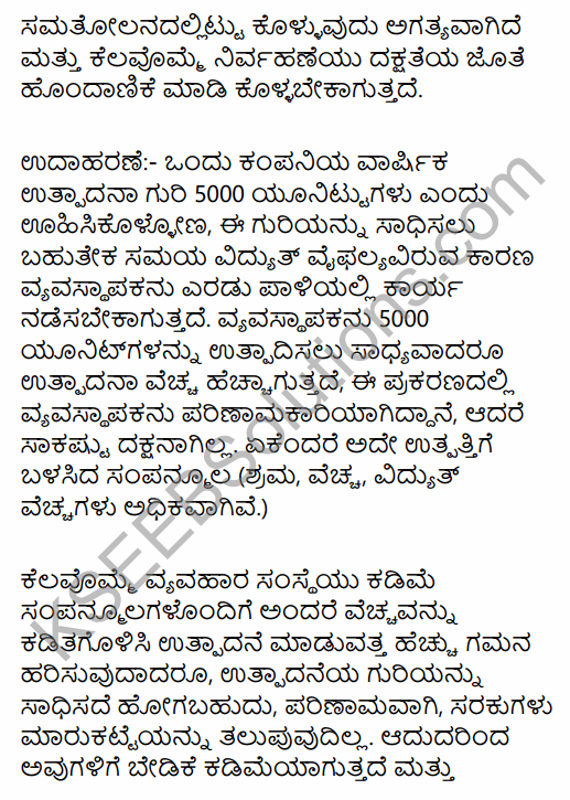 2nd PUC Business Studies Question Bank Chapter 1 Nature and Significance of Management in Kannada 10
