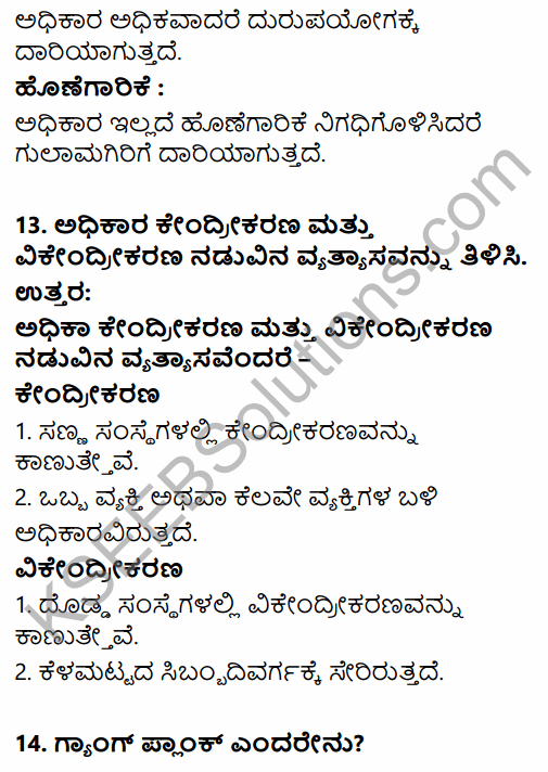 2nd PUC Business Studies Question Bank Chapter 2 Principles of Management in Kannada 62