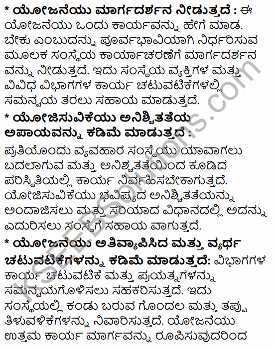 2nd PUC Business Studies Question Bank Chapter 4 Planning in Kannada 36
