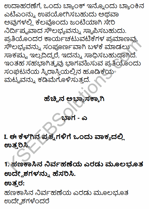 2nd PUC Business Studies Question Bank Chapter 9 Financial Management in Kannada 42