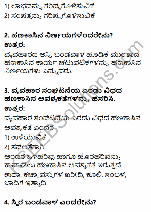2nd PUC Business Studies Question Bank Chapter 9 Financial Management in Kannada 43