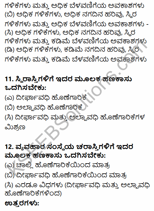 2nd PUC Business Studies Question Bank Chapter 9 Financial Management in Kannada 5