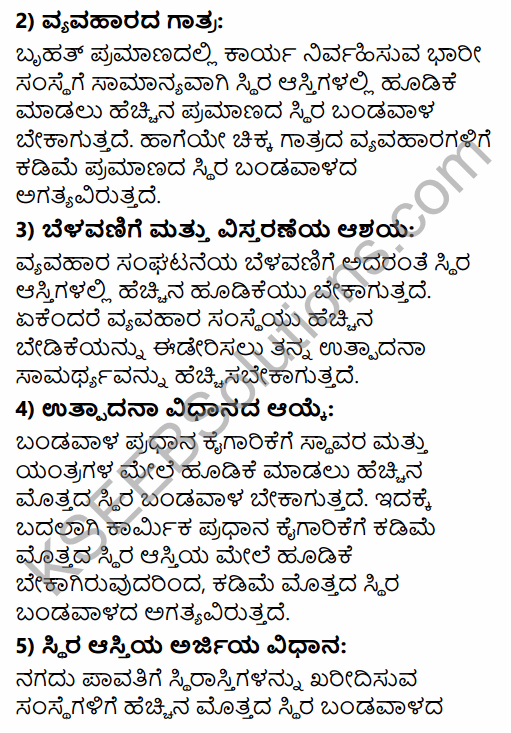 2nd PUC Business Studies Question Bank Chapter 9 Financial Management in Kannada 59