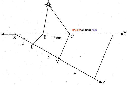 KSEEB Solutions for Class 8 Maths Chapter 12 Construction of Triangles Additional Questions 13