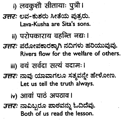 1st PUC Sanskrit Model Question Paper 1 with Answers Q50