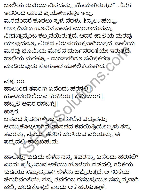 2nd Puc Kannada Notes Vikas KSEEB Solutions