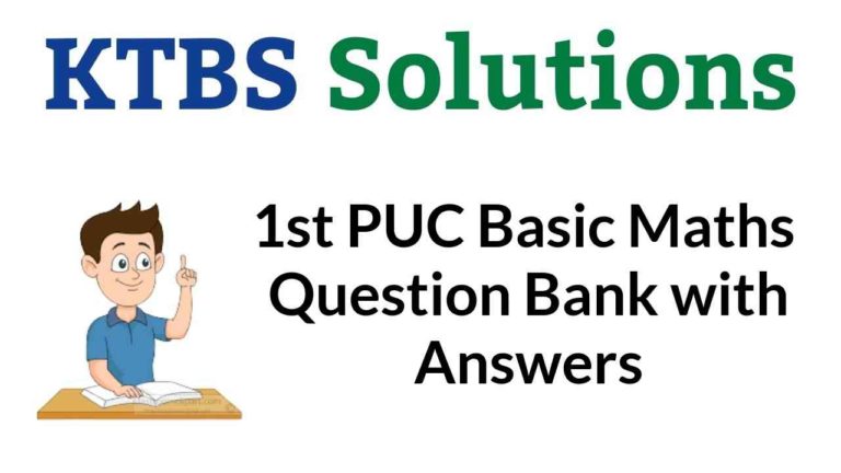 1st PUC Basic Maths Question Bank with Answers Karnataka