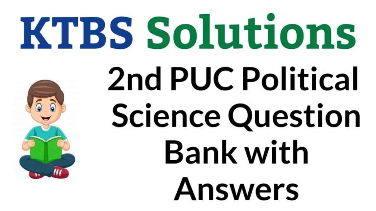 2nd PUC Political Science Question Bank with Answers Karnataka
