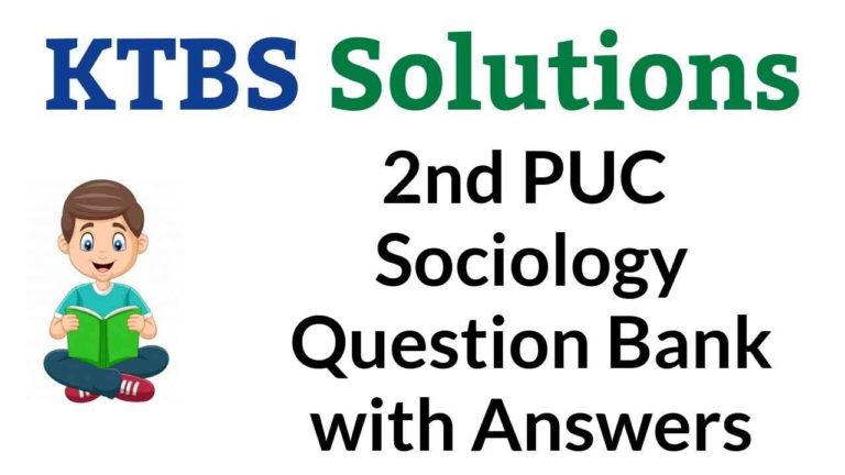 2nd PUC Sociology Question Bank with Answers Karnataka
