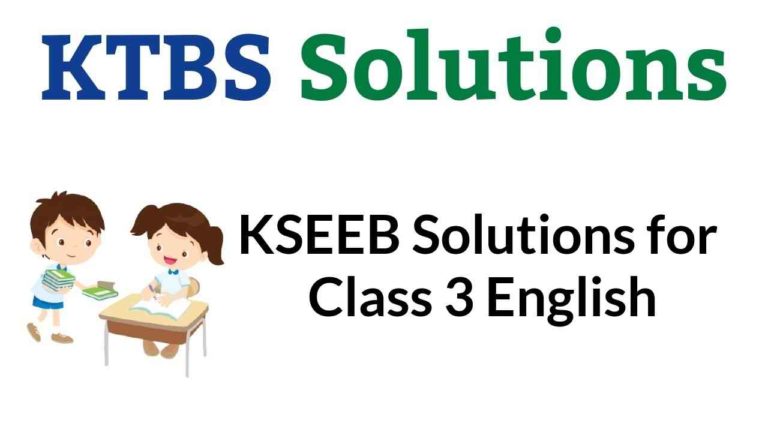 KSEEB Solutions for Class 3 English Karnataka State Syllabus