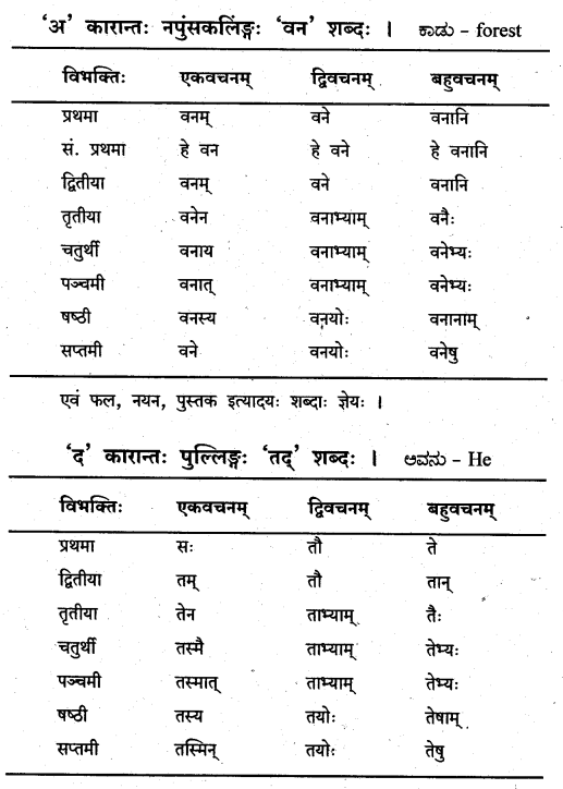 KSEEB Solutions for Class 8 Sanskrit नंदिनी Chapter 16 सुबन्तः 5