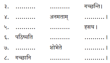 KSEEB Solutions for Class 8 Sanskrit नंदिनी Chapter 17 तिङन्तः Q2.1