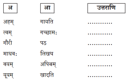 KSEEB Solutions for Class 8 Sanskrit नंदिनी Chapter 17 तिङन्तः Q6