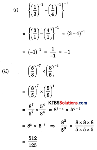 KSEEB Solutions for Class 8 Maths Chapter 12 Exponents and Powers Ex 12.1 Q6
