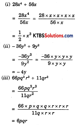 KSEEB Solutions for Class 8 Maths Chapter 14 Factorization Ex 14.3 Q1
