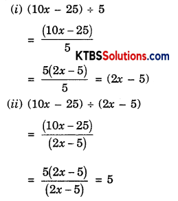 KSEEB Solutions for Class 8 Maths Chapter 14 Factorization Ex 14.3 Q3