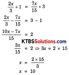 KSEEB Solutions for Class 8 Maths Chapter 2 Linear Equations in One Variable Ex 2.3 Q8