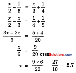 KSEEB Solutions for Class 8 Maths Chapter 2 Linear Equations in One Variable Ex 2.5 Q1