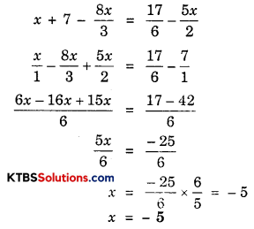 KSEEB Solutions for Class 8 Maths Chapter 2 Linear Equations in One Variable Ex 2.5 Q3