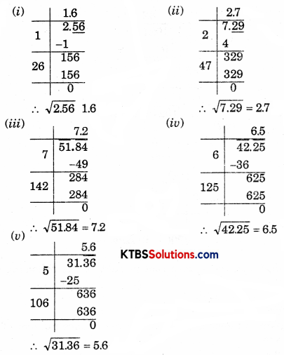 KSEEB Solutions for Class 8 Maths Chapter 6 Square and Square Roots Ex 6.4 Q1.3