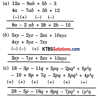 KSEEB Solutions for Class 8 Maths Chapter 9 Algebraic Expressions and Identities Ex 9.1 Q4